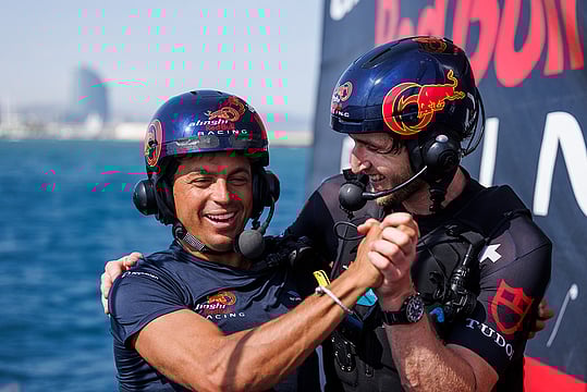 Surfing Legend Kai Lenny Visits Alinghi Racing Team On Barcelona Seafront - In Pics